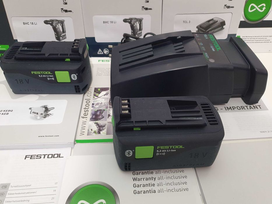 Zestaw FESTOOL ladowarka+ 2 x bateria 18b 5,2Ah Bluetooth ASI
