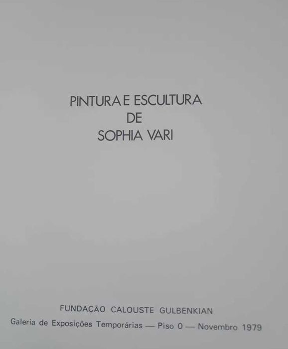 Catálogo Exposição Sophia Vari