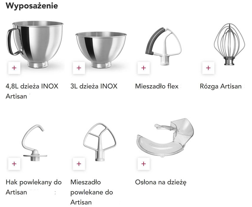 KitchenAid Mikser planetarny Artisan akcesoria czarny żeliwny matowy