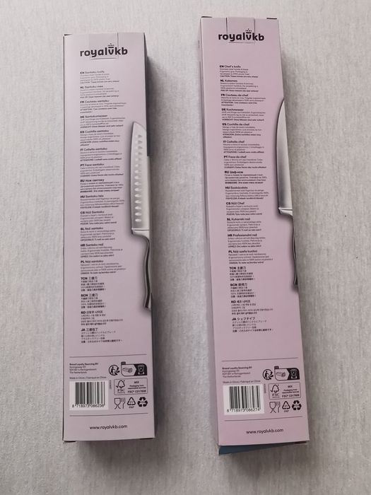 Nóż santoku i nóż szefa kuchni, nowe, bardzo ostre