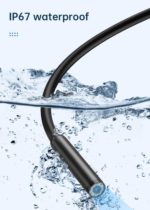 Endoskop z 3 kamerami 8mm kamera inspekcyjna 10 metrów