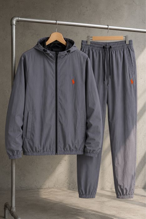 Чоловічий спортивний костюм Polo Ralph Lauren із плащівки креш, сірий, S–3XL