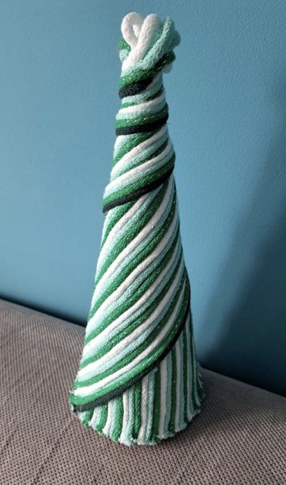 CENA ZA CAŁOŚĆ  Zestaw choinek. Świąteczne Włóczka sznurek  bawełniany