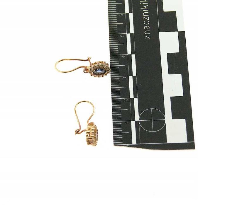 Złote kolczyki wiszące pr.585