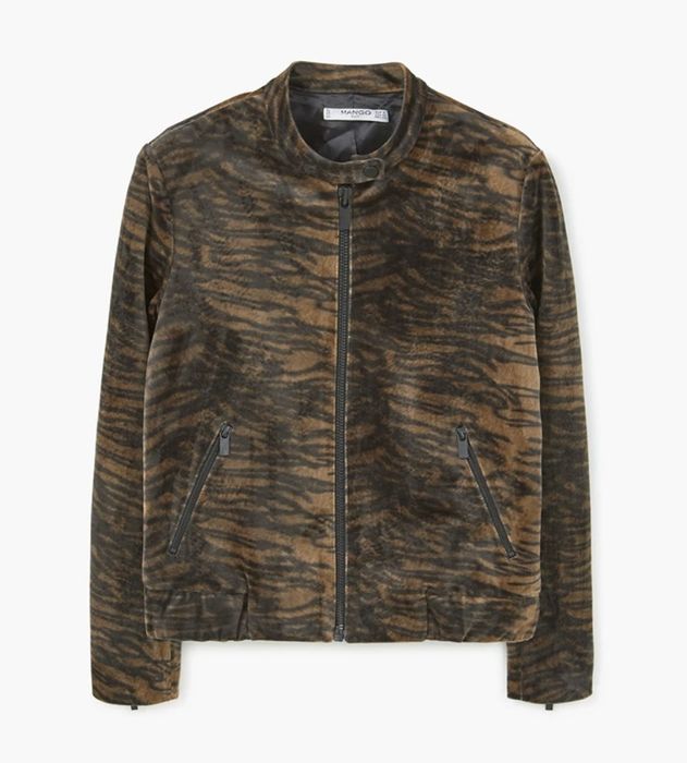 Велюровий бомбер Mango