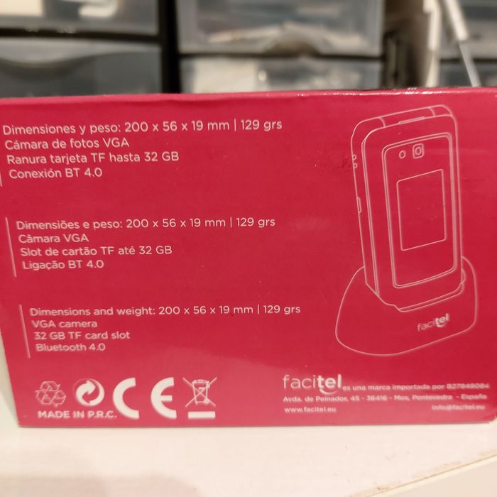 Facitel Fs30 Android 8.1 ecrã touch Whatsapp