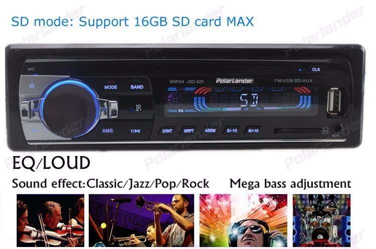 Auto Radio Bluetooth, Fm, AUX, USB, Cartão memoria