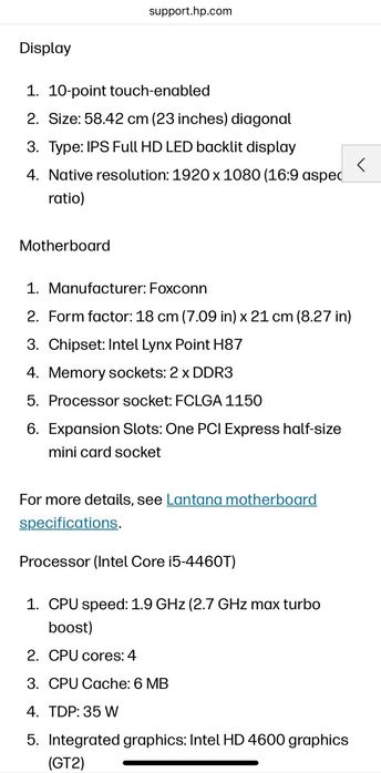 Computador HP Envy Beats Audio all in one