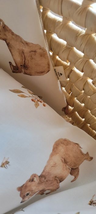 Pościel z wypełnieniem do gondoli kosza Mojżesza Premium Niedźwiadki