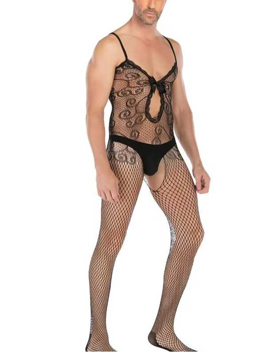 MĘSKA sexy bielizna erotyczna body bodystocking komplet