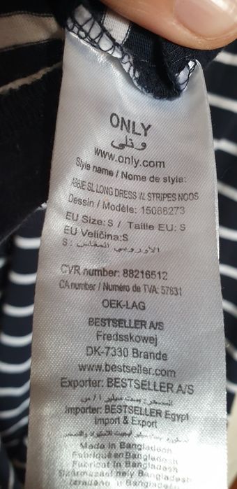Sliczna sukienka dluga w modne paski ONLY