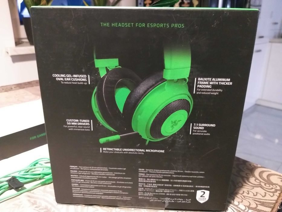 Słuchawki nauszne Razer Kraken zielone