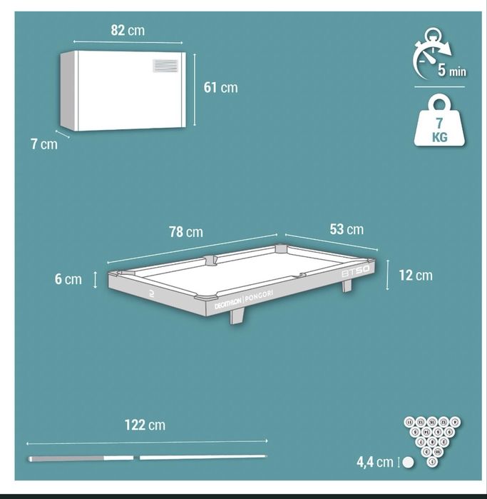 Mesa snooker decathlon bt 50US