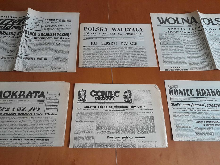 Stare gazety-lata 40 te XX wieku II wojna