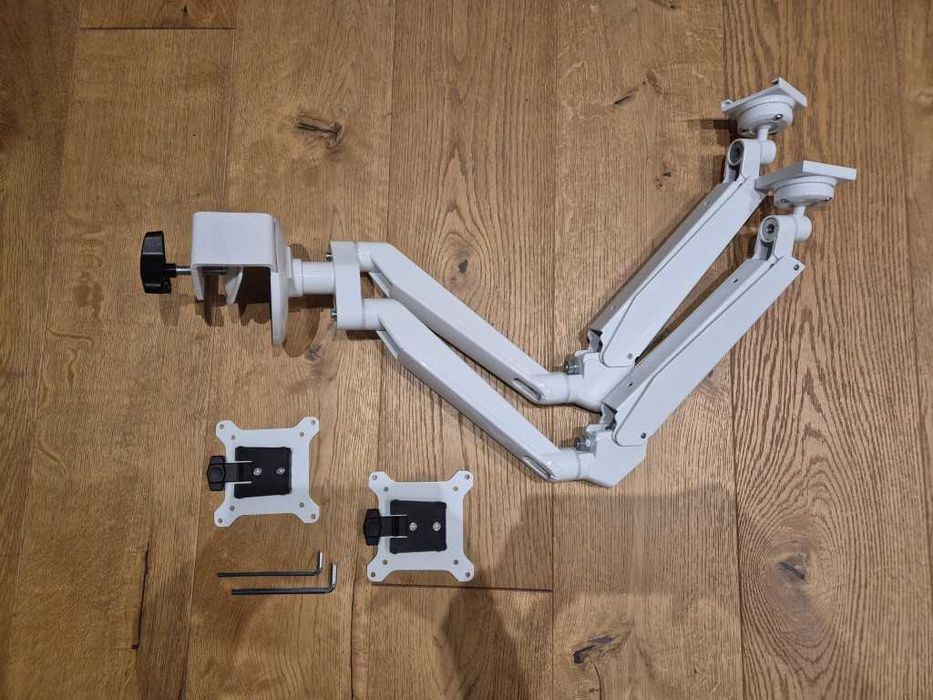 Podwójne ramię do monitora Fly-Desk | uchwyt na 2 monitory