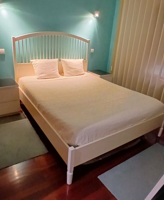 Cama de Casal  TYSSEDAL – 160x200 cm Branco