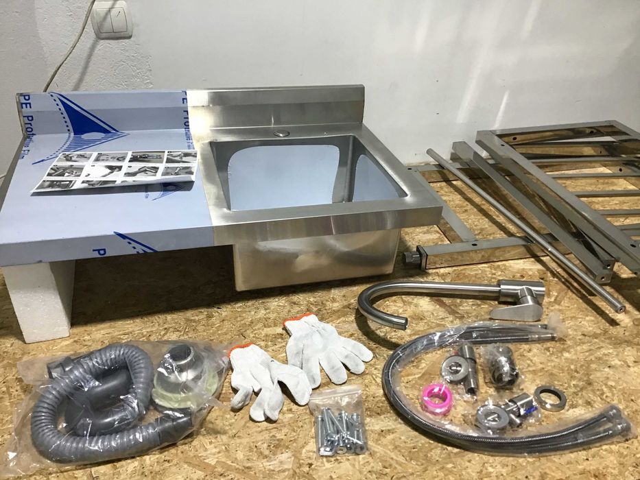 Zlewozmywak gastronomiczny 80x55x84 stal nierdzewna