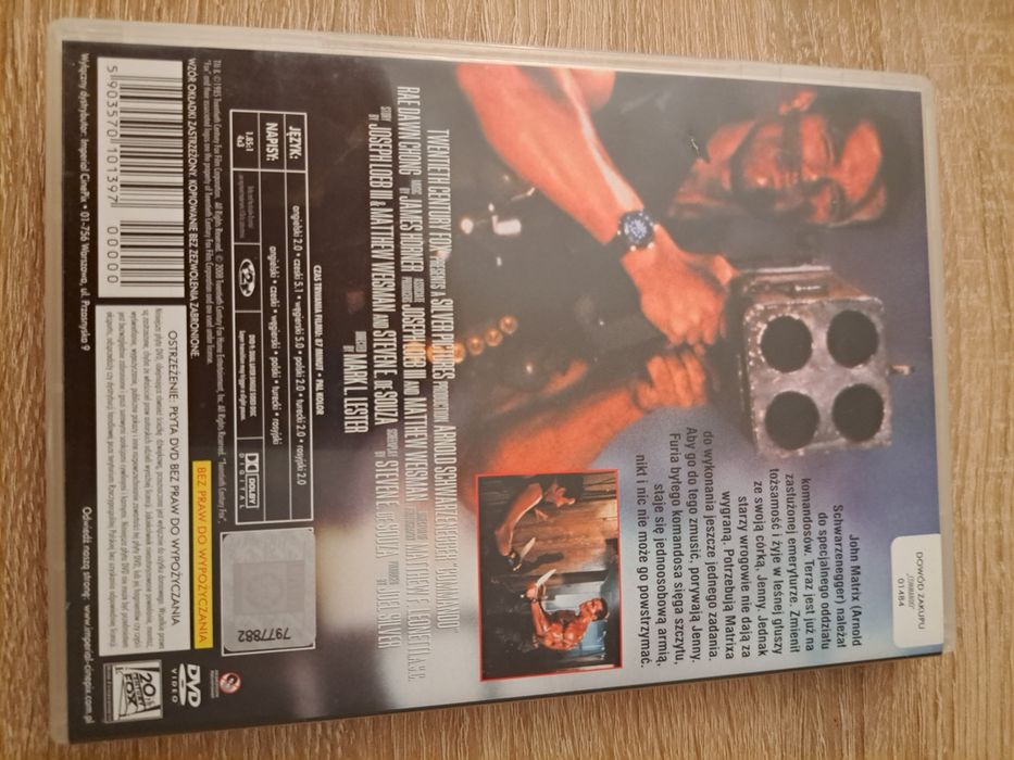 Commando- Arnold Schwarzenegger- Film Dvd Polski Lektor Unikat
