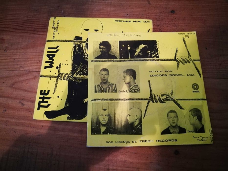 2 singles THE WALL(PUNK)-Ghetto- Ed Port - 1985 (preço diferente)