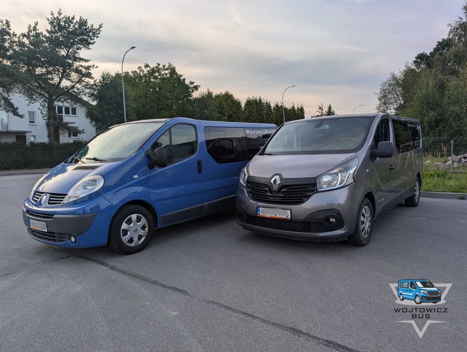 Wynajem busów 9-osobowe, dostawcze, Renault Trafic long z/bez kierowcy