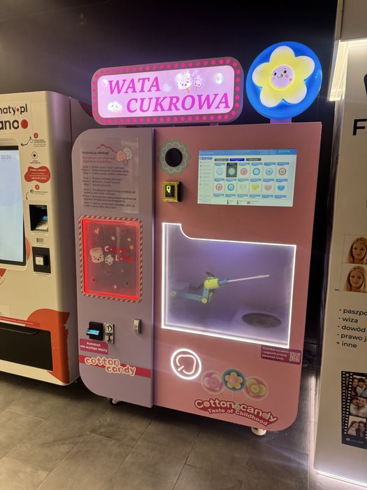 Automat do waty cukrowej Vending – gotowy do pracy