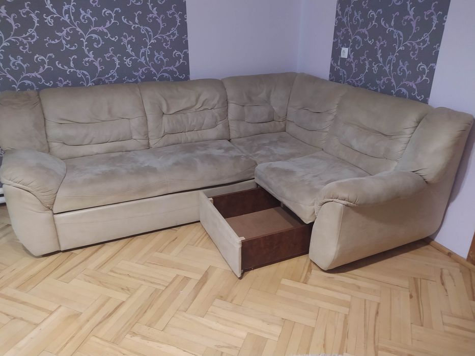 Продам диван-ліжко розкладний, матерія -мішковина(самовивіз)