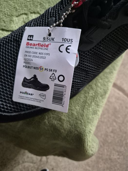 Buty robocze firmy Bearfield NO5S1PS SR FO rozmiar 44.