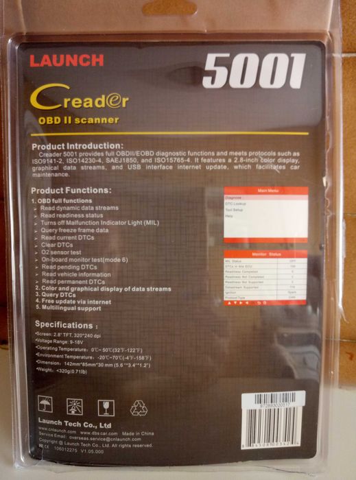 Launch x5001 diagnóstico auto ,OBD 2,nova nunca foi usada