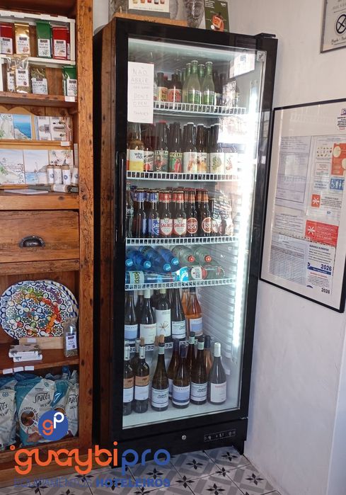 Expositor Vertical Refrigerado 450L - PRETO - Envio 24h
