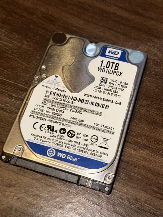 HDD 1TB WD Blue 2.5” жорсткий диск для ноутбука