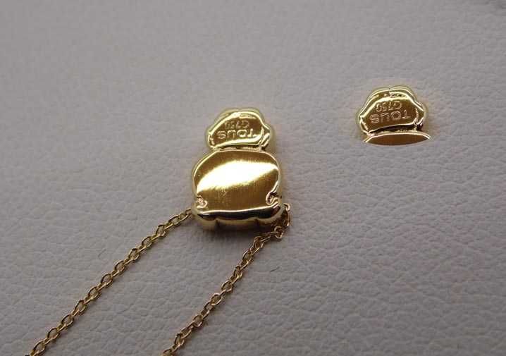 Tous złoty naszyjnik pękaty miś 41-46 cm.