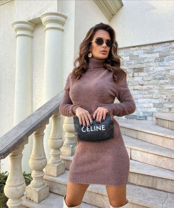 Платье сукня под горло размер универсальный