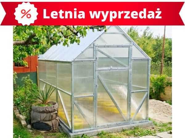 Szklarnia Domek 2,5x4 2,5x6 2,5x8 Poliwęglan 4/6 Mocne profile Stalowe