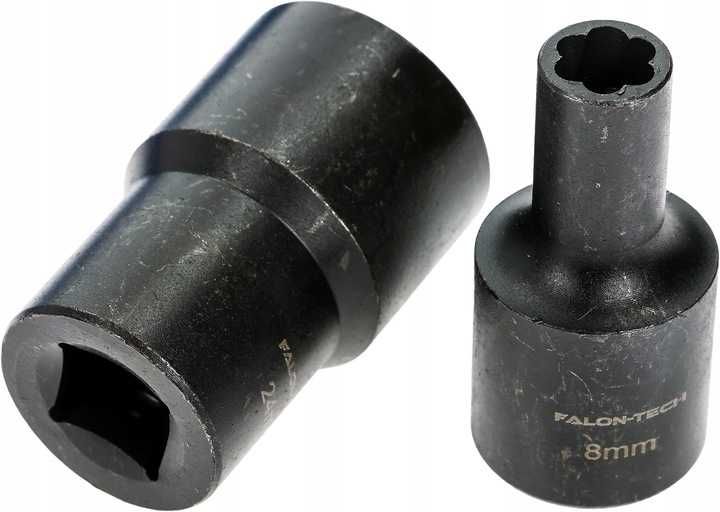 Набір головок для пошкоджених  граней гайок 1/2 8-27 мм 16 шт. FT0827