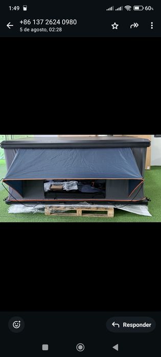 Tenda tejadilho em alumínio