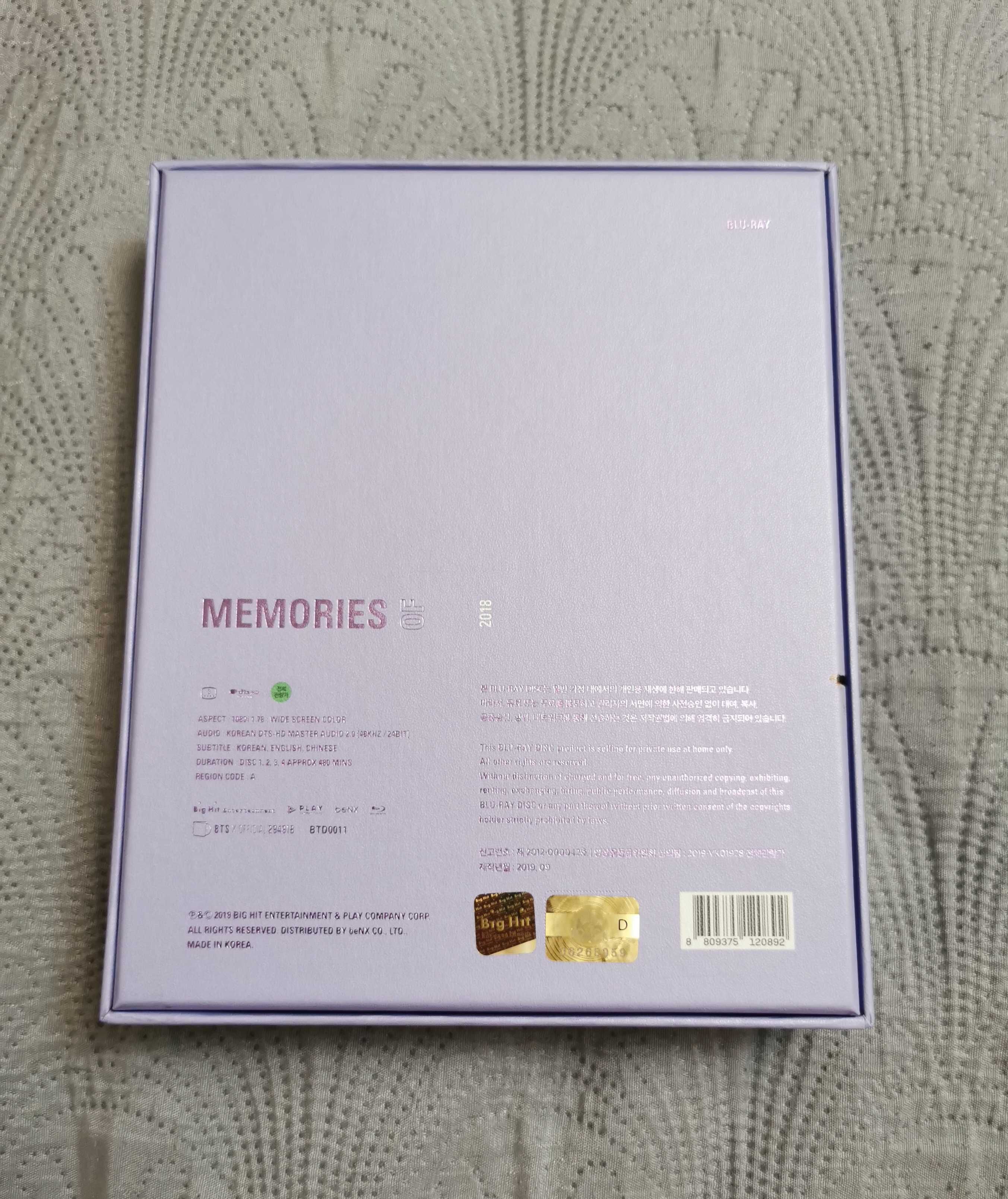 BTS Memories 2018 - blu ray - bez karty Kielce • OLX.pl