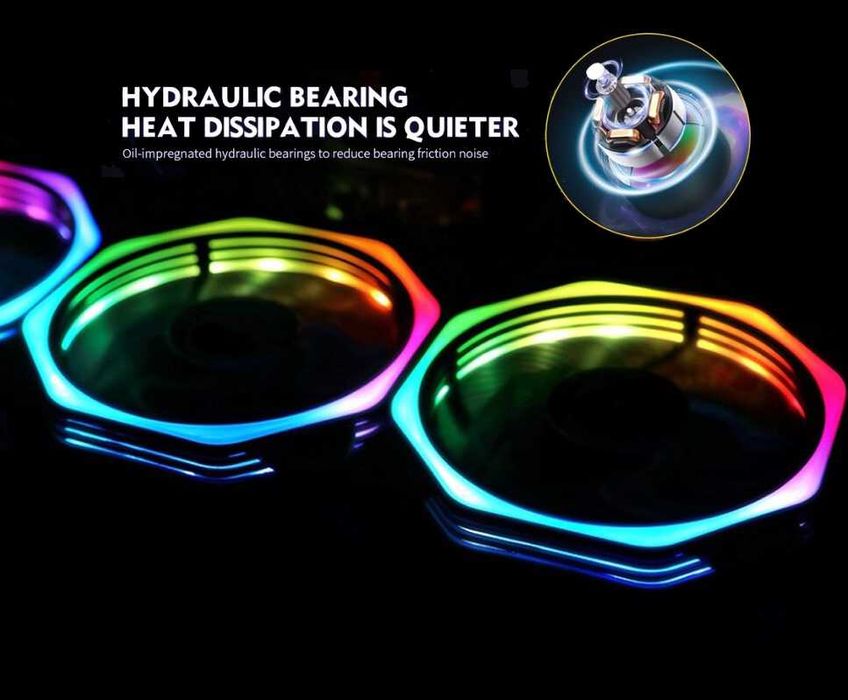 Вентилятор 120мм INPLAY M10 Rainbow  RGB кулер 120 mm