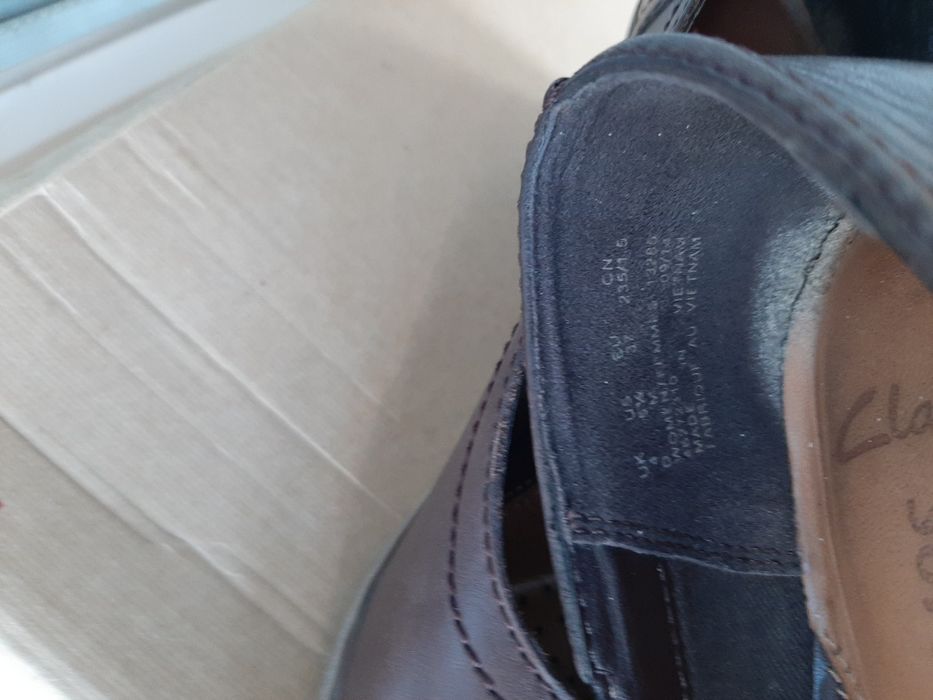 Туфли кожанные на танкетке р.36 Clarks