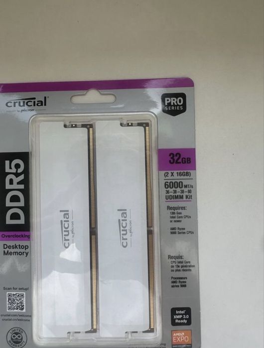 Ram Crucial Pro DDR5 32GB (2x16GB) 6000MHz