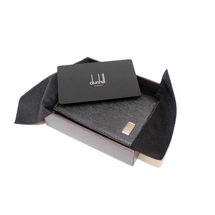 Carteira Dunhill em Pele Castanha Porta Moedas Sidecar
