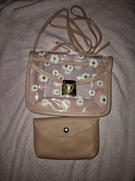 Torebka przezroczysta z stokrotkami