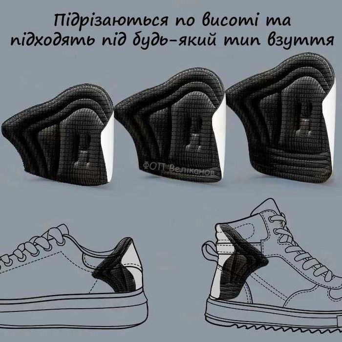 Устілки задники від натирання на п'яті (пластирі вставки) - найкраща якість