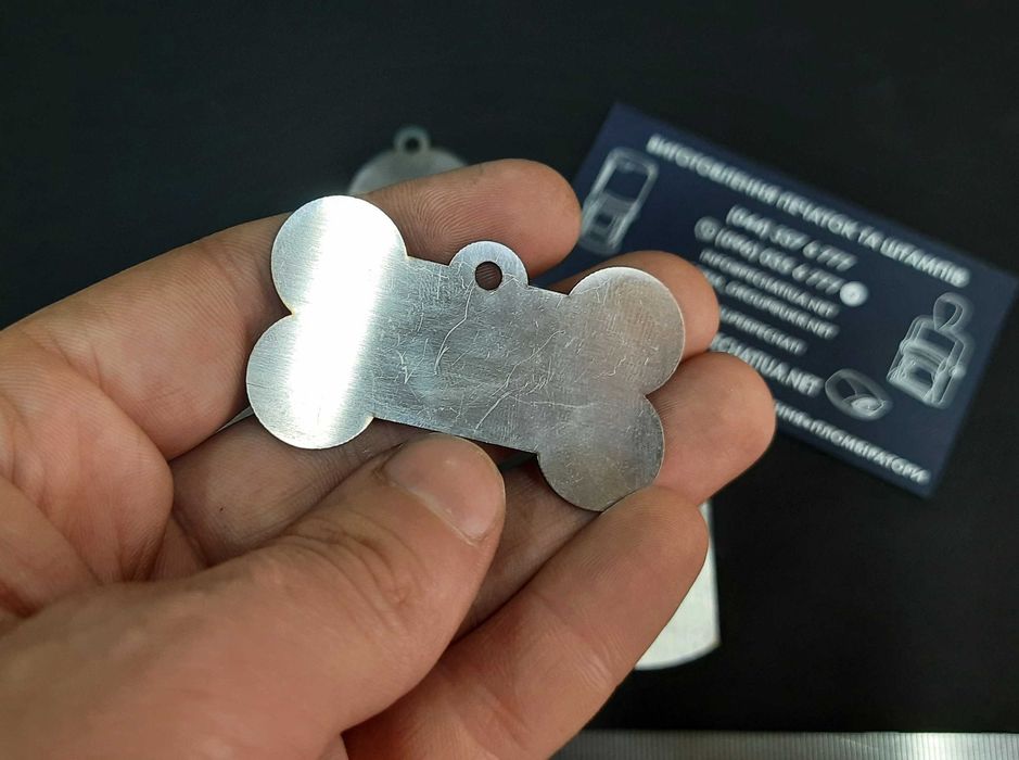 Жетон адресник для домашних животных на заказ. Нержавейка