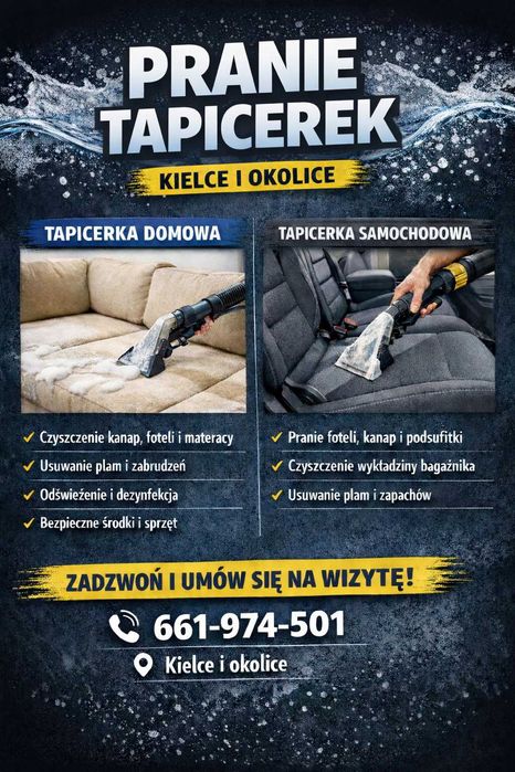 PRANIE TAPICEREK – Kielce i okolice | Dom & Samochód
