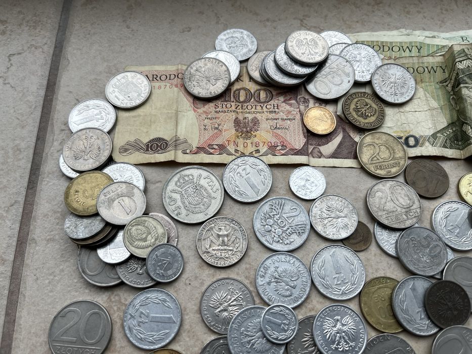 Zestaw monet 285 szt cały świat mix różne banknoty