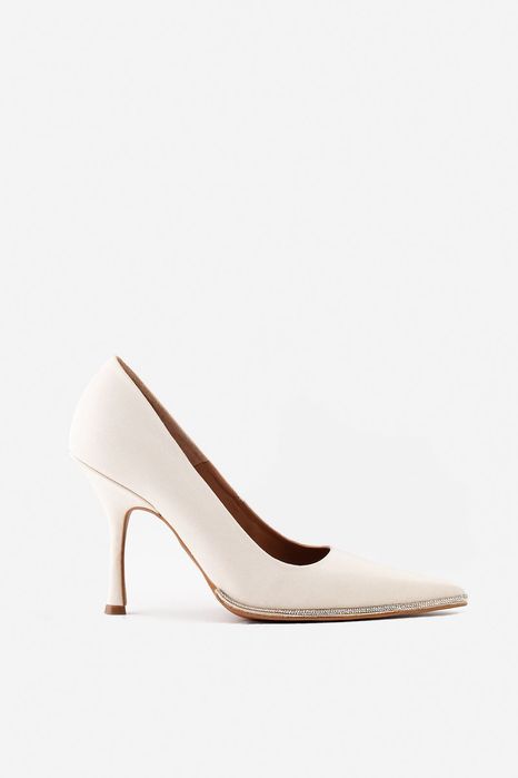 Лодочки молочні сатинові Kachorovska X Milla Nova