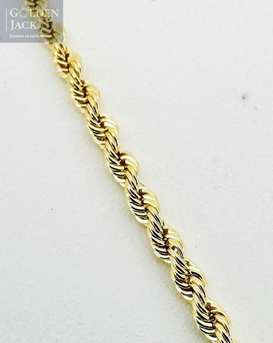 Złoty łańcuszek splot Korda złoto pr. 585 waga 1,43 g długość 50 cm