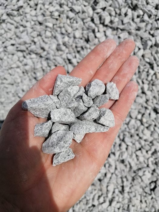 Granitowy grys dalmatyńczyk szary kamień naturalny tona z dostawą głaz