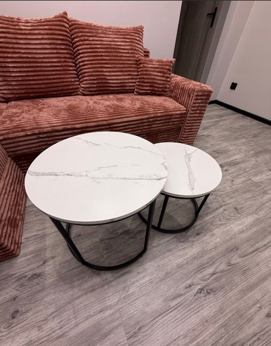 Nowy zestaw stolików kawowych glamour do salonu stolik boczny loft