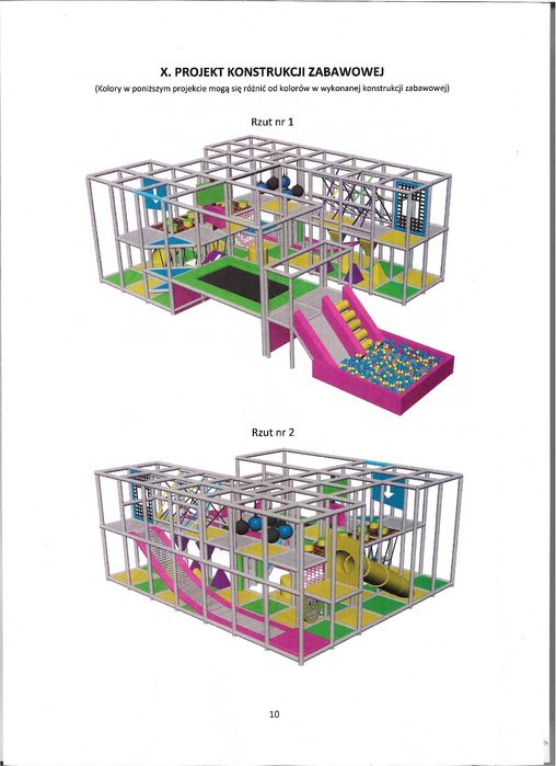 konstrukcja zabawowa, sala zabaw